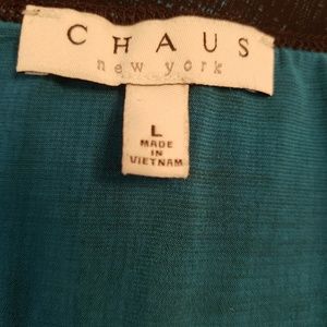 Chaus New York Tops - Chaus New York tunic top black and teal size L Chaus New York Tops - Chaus New York tunic top black and teal size L